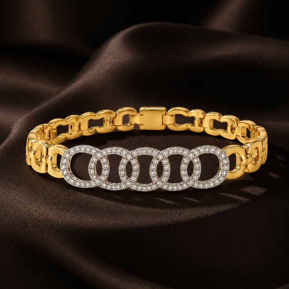 Linked Circle Gold Bracelet