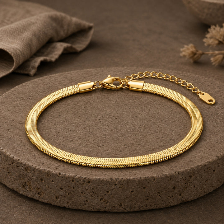 Classic Herringbone Chain Bracelet