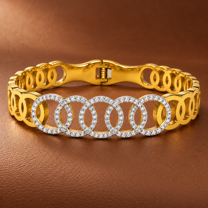 Linked Circle Gold Bracelet