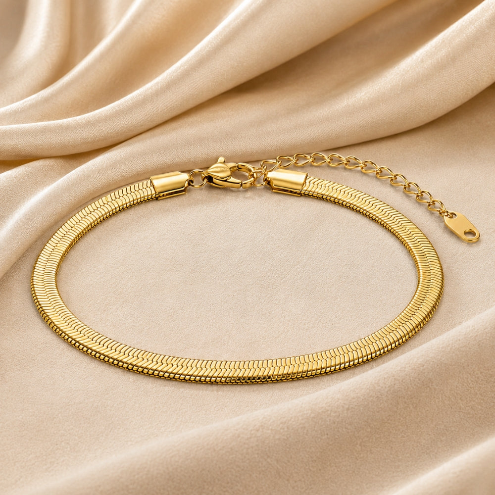 Classic Herringbone Chain Bracelet