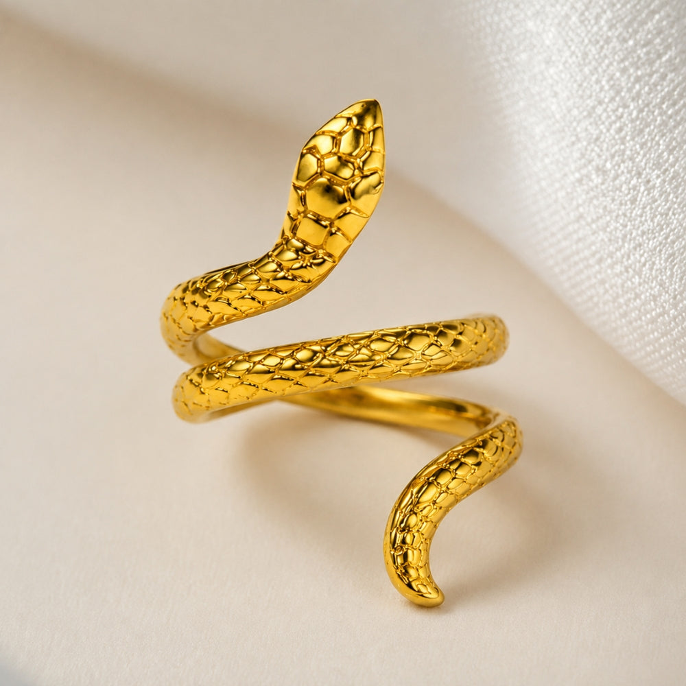 18K Gold-Plated Snake Ring