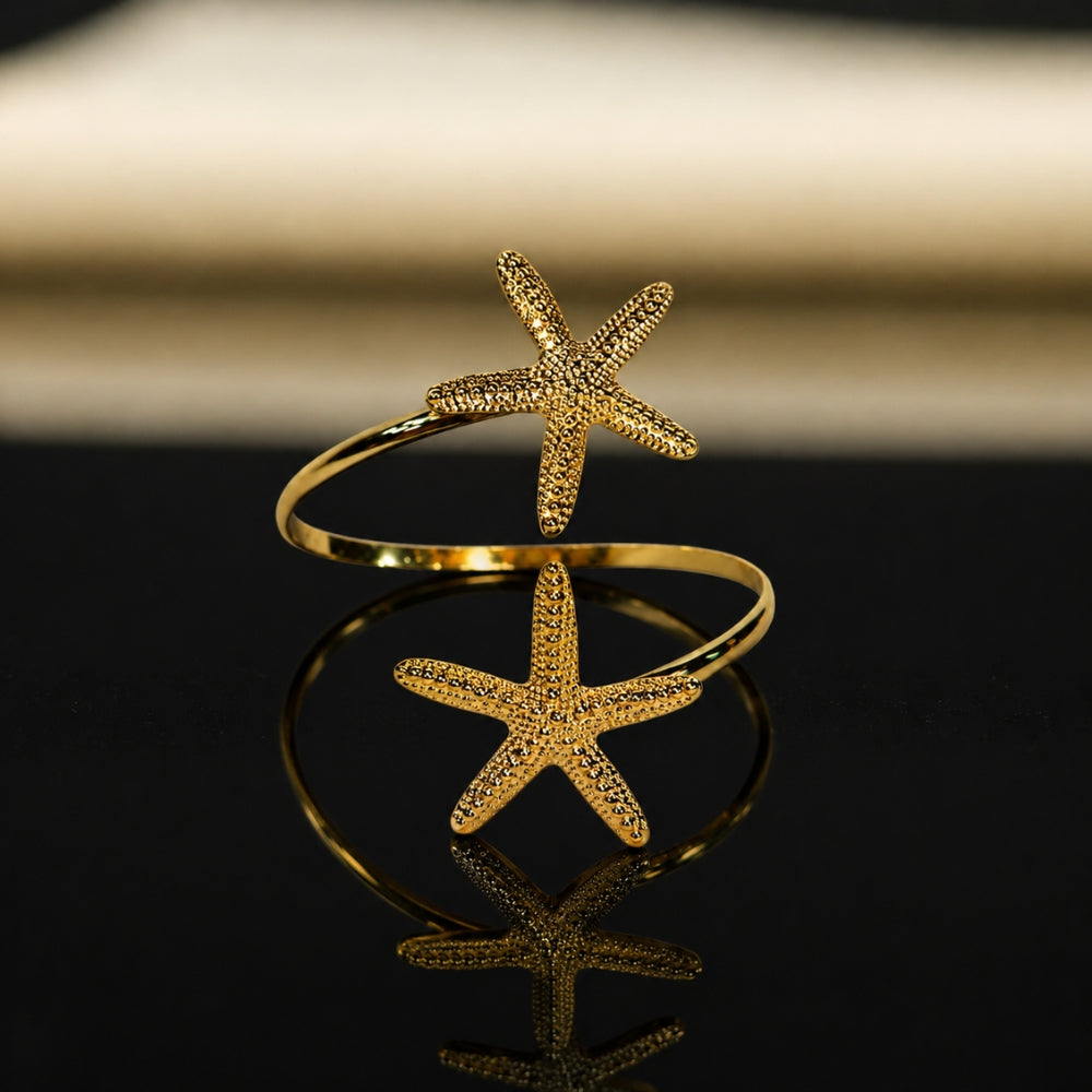 18K Gold-Plated Starfish Arm Cuff