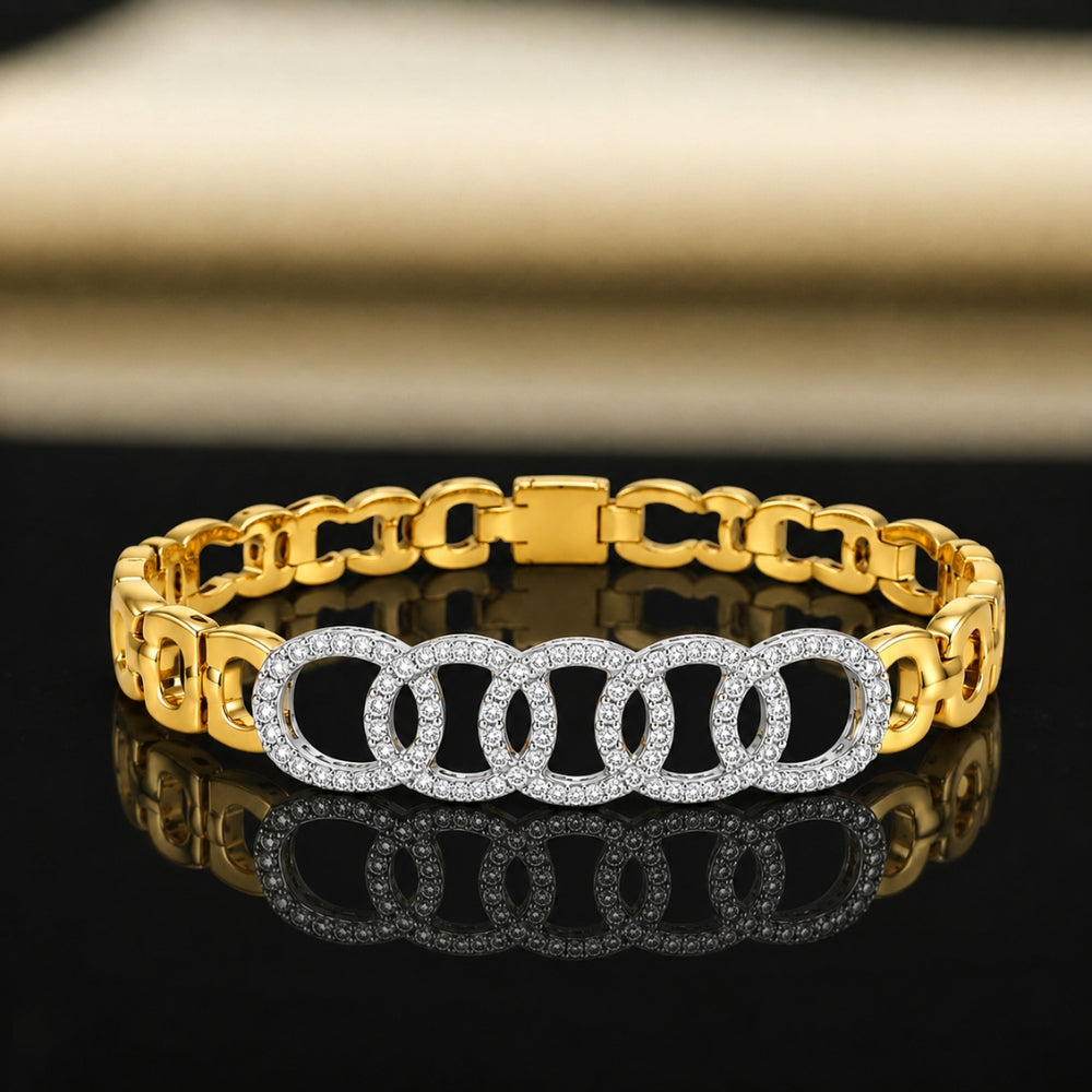 Linked Circle Gold Bracelet