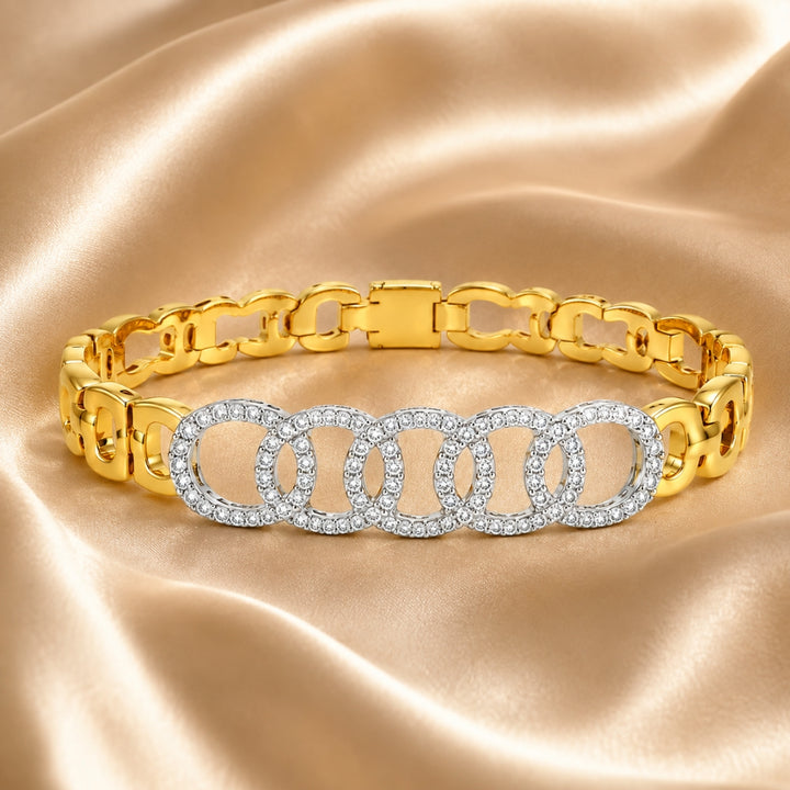 Linked Circle Gold Bracelet