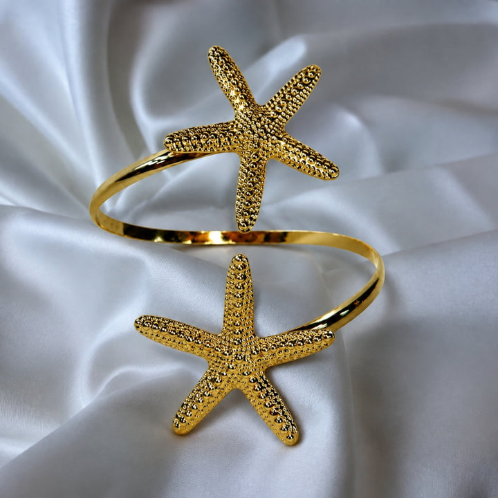 18K Gold-Plated Starfish Arm Cuff