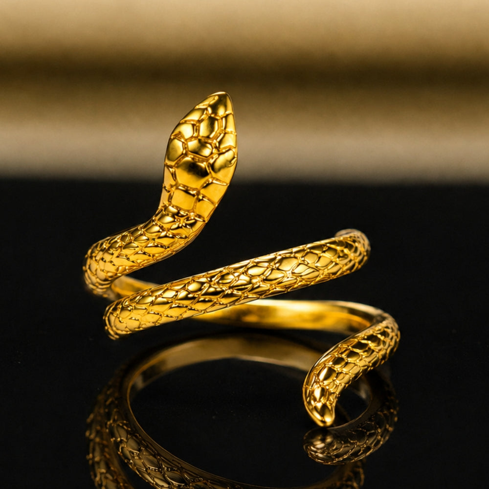 18K Gold-Plated Snake Ring