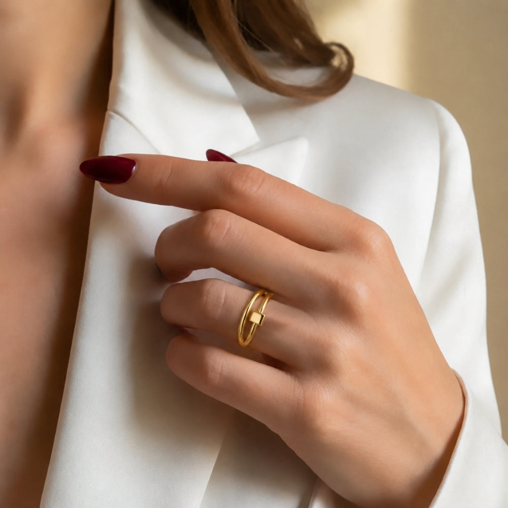 Classic Double-Band Open Ring