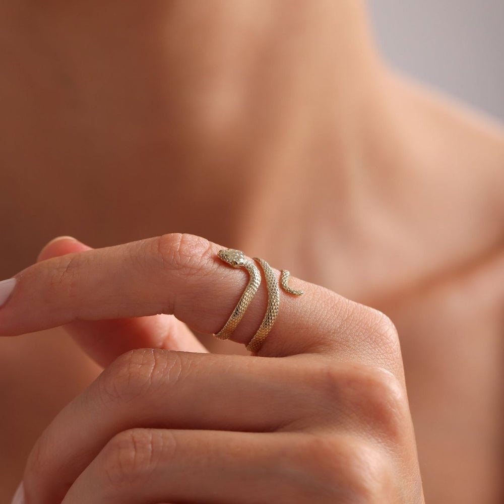 18K Gold-Plated Snake Ring